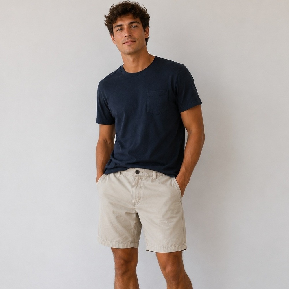 Quiksilver Straight Fit Khaki Chino Shorts Preppy Golf Granola Country Club Work